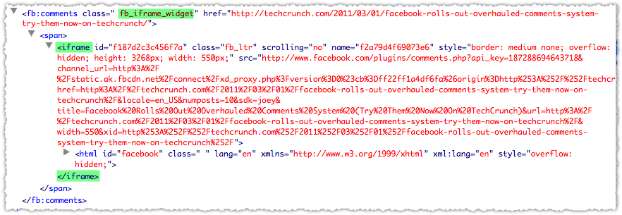 facebook-comments-iframe Facebook Comments Delivered in iFrame