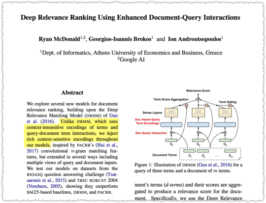 DRMM with Context Sensitive Embeddings