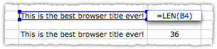 Character Length in Excel