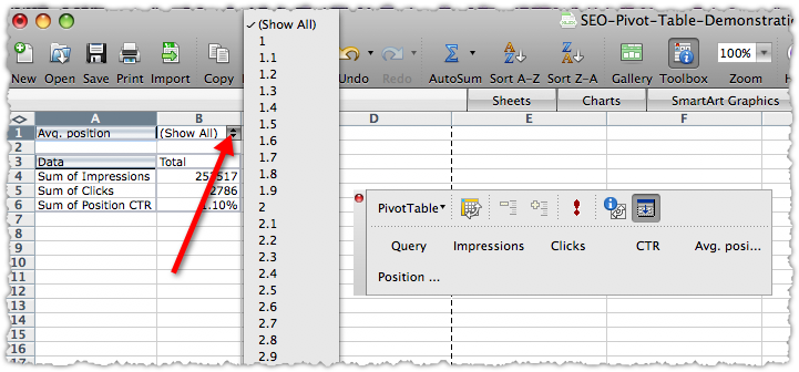 SEO Pivot Table How To