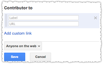 Google Contributor to Link Interface
