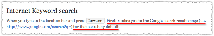 Firefox Location Bar Search Default
