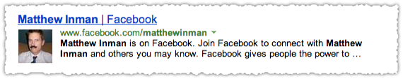 Facebook People Snippet for Matthew Inman