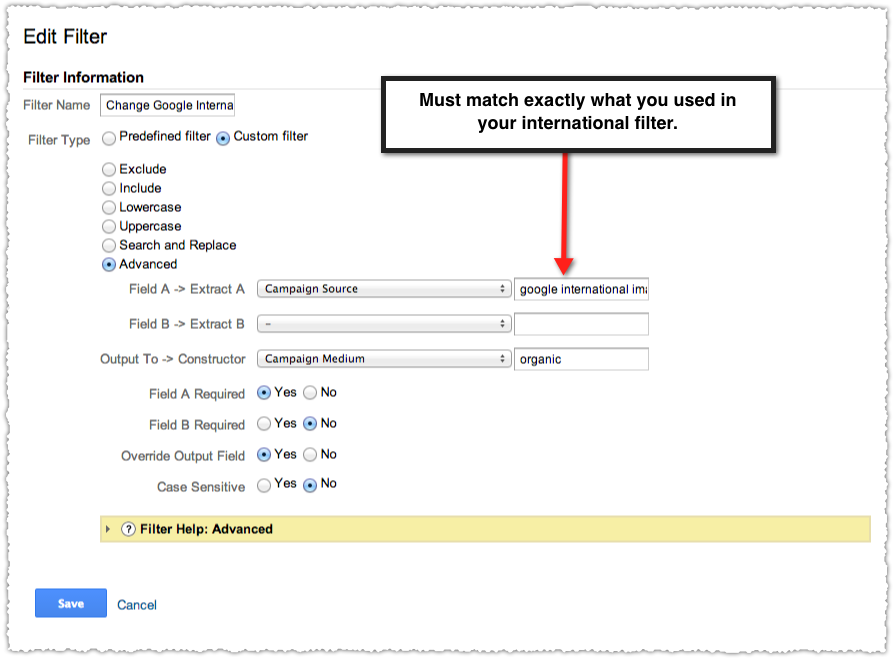 Google Analytics Filter to Change Medium