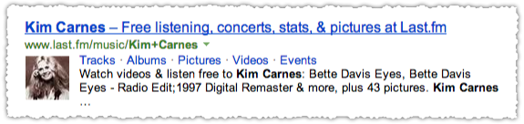 Last.fm People Snippet for Kim Carnes