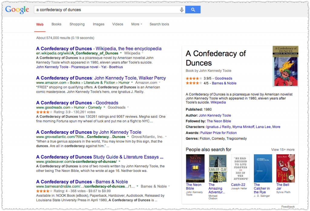 Confederacy of Dunes Google Knowledge Panel
