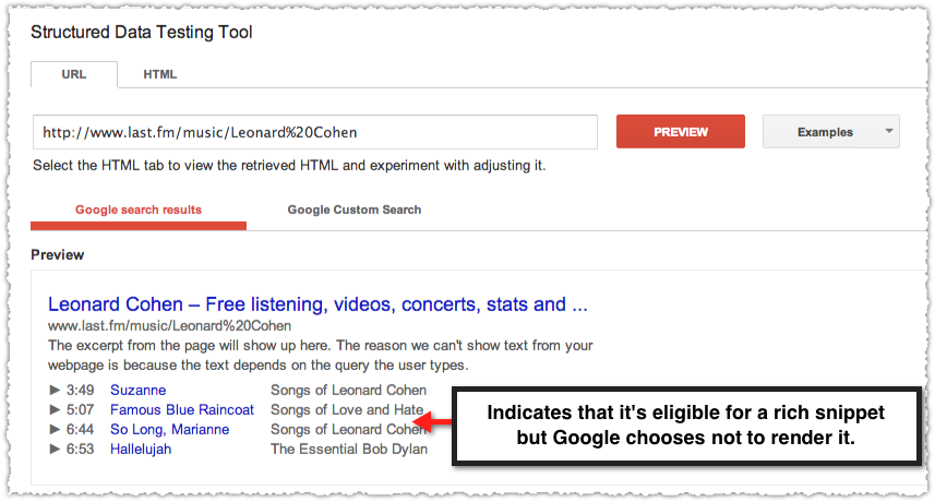 Structured Testing Tool Result for Last.fm