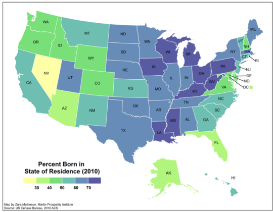 US Geographic Mobility Graphic